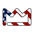American Flag Crown Decal
