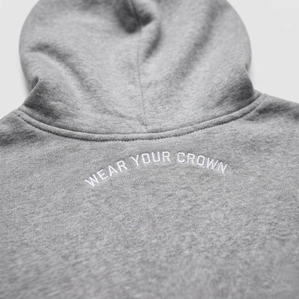 Embroidered Logo Hoodie - Heather Gray