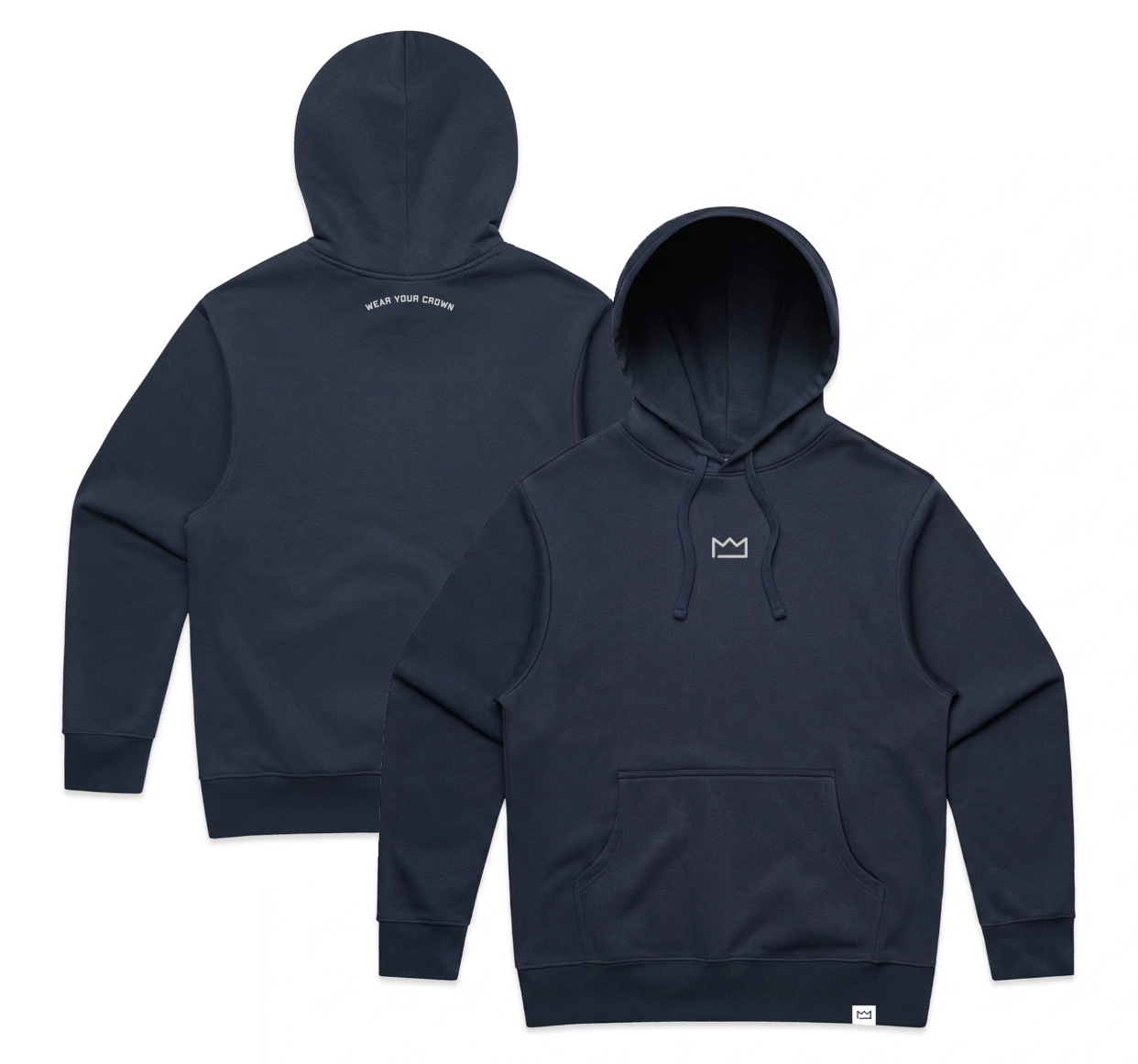 Embroidered Logo Hoodie - Navy